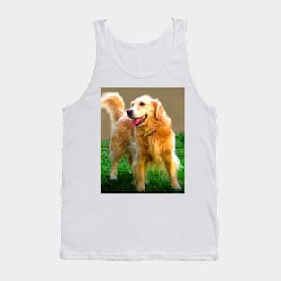 Golden Retriever Happy Dog Tank Top